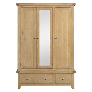 Bath Whitewash Oak Triple Wardrobe