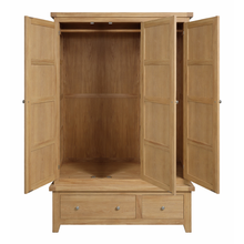 Bath Whitewash Oak Triple Wardrobe