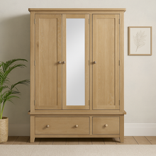 Bath Whitewash Oak Triple Wardrobe
