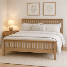 Bath Whitewash Oak Kingsize Bed