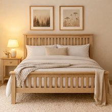 Bath Whitewash Oak Double Bed