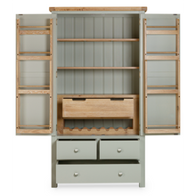 Burford Sage Green Painted Oak Double Larder Unit