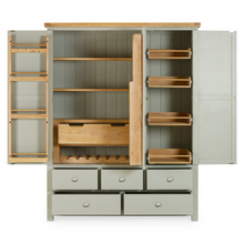 Burford Sage Green Painted Oak Triple Larder Unit