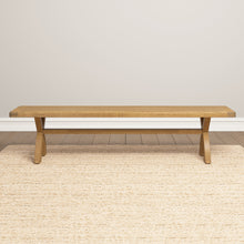 Raithwaite Rustic Oak 2m Cross Leg Bench