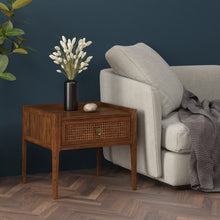 Lombok Walnut Rattan Lamp Table