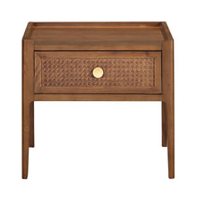 Lombok Walnut Rattan Lamp Table