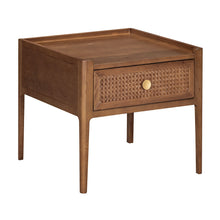 Lombok Walnut Rattan Lamp Table