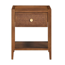 Lombok Walnut Rattan Side Table