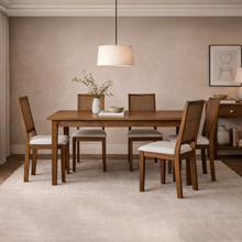 Lombok Walnut Rattan Dining Table (1.8m)