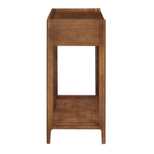 Lombok Walnut Rattan Console Table