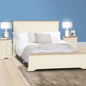 Brighton Warm White Painted 4ft 6' Double Bed