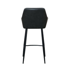 Harold Faux Leather Quilted Bar Stool | Grey