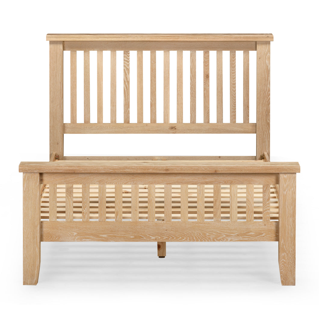 Bath Whitewash Oak Double Bed