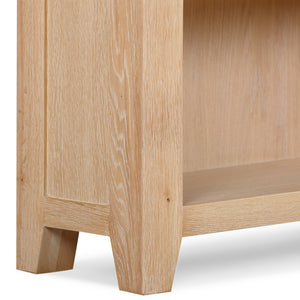 Bath Whitewash Oak Large Bookcase