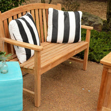 Windsor Teak Bow Back Garden Bench With Cushion