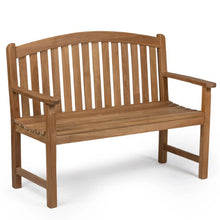 Windsor Teak Bow Back Garden Bench With Cushion