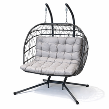 Brisbane Hanging Double Egg Chair | Grey