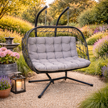 Brisbane Hanging Double Egg Chair | Grey