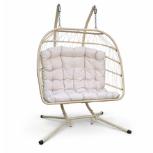 Brisbane Hanging Double Egg Chair | Cream