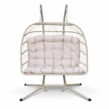 Brisbane Hanging Double Egg Chair | Cream