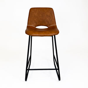 Bromley Industrial Bar Stool | Tan