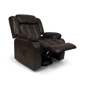 Harper Dual Motor Heated Vibrating Massage Rise & Recliner | Brown