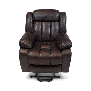 Harper Dual Motor Heated Vibrating Massage Rise & Recliner | Brown