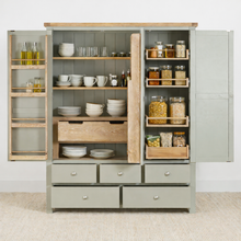 Burford Sage Green Painted Oak Triple Larder Unit