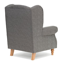 Buxton Fabric Grey Wingback Armchair