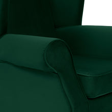 Buxton Velvet Emerald Wingback Armchair