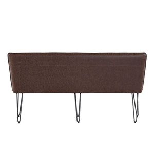 Industrial Brown 180cm Studded Back Bench