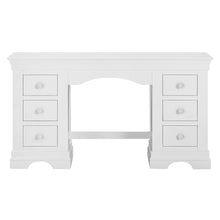 Chantilly Warm White Double Pedestal Dressing Table