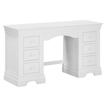 Chantilly Warm White Double Pedestal Dressing Table