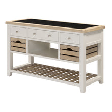 Chester Classic Cream Large Kitchen Island with Black Granite Top