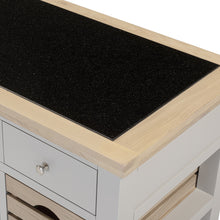 Chester Dove Grey Large Kitchen Island with Black Granite Top