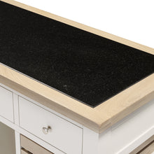 Chester Classic Cream Large Kitchen Island with Black Granite Top