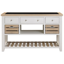 Chester Classic Cream Large Kitchen Island with Black Granite Top