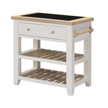 Chester Classic Cream Small Kitchen Island with Black Granite Top