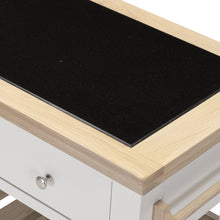 Chester Classic Cream Small Kitchen Island with Black Granite Top