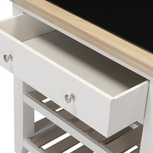 Chester Classic Cream Small Kitchen Island with Black Granite Top