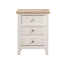 Marlborough Natural Linen 3 Drawer Bedside Table