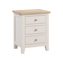 Marlborough Natural Linen 3 Drawer Bedside Table