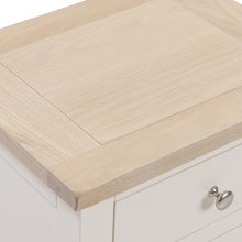 Marlborough Natural Linen 3 Drawer Bedside Table