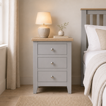 Marlborough Dove Grey 3 Drawer Bedside Table