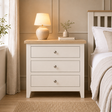 Marlborough Natural Linen Jumbo Bedside Table