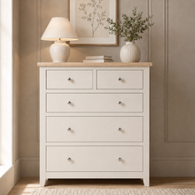 Marlborough Natural Linen 5 Drawer Chest