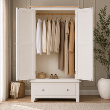 Marlborough Natural Linen Double Wardrobe