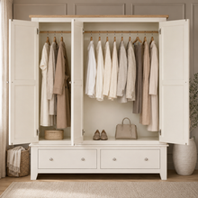 Marlborough Natural Linen Triple Wardrobe