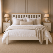 Marlborough Natural Linen King Size Bed