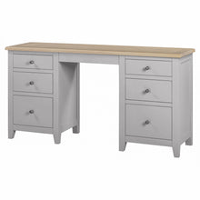 Marlborough Dove Grey Double Pedestal Dressing Table